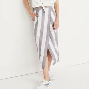 Madewell Striped Midi Skirt | XS